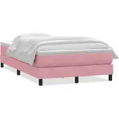 Syfax Boxspring met matras fluweel roze 120x220 cm