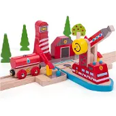 Bigjigs Houten Brandweer Zeereddingsstation