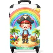 NoBoringSuitcases.com - Kinderkoffer jongen piraat - Trolley kinderen - 55x35x25
