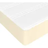 vidaXL Pocketveringmatras medium 90x190x20 cm kunstleer crèmekleurig