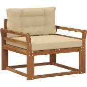 vidaXL Buiten Midden Sofa Naturel