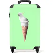 NoBoringSuitcases.com - Koffer mint groen - Groene trolley - 55x35x25