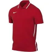 Nike Dri-FIT Park 26 Polo 1/4 Knoop Rood Wit