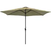 Lesli Living Outdoor Living - Parasol Gemini Ø3mtr - Stokparasol - Olijfgroen