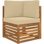 vidaXL Buitenbankkussen Polyester Beige 60 x 60 x 8 cm