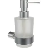 Ravak Fold - Zeepdispenser met houder, glas/geborsteld rvs X07P1345