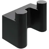 Ravak Chrome - Dubbele haak, mat zwart X07P1374