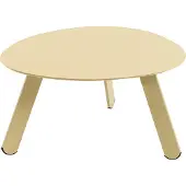 Lesli Living Tiki - Bijzettafeltje - Metaal driehoekig - Beige 55x46x28 cm