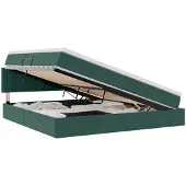 vidaXL Opbergbed met hoofdeinde Donkergroen 200 x 200 cm Fluweel