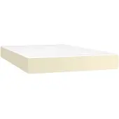 Syfax Pocketveringmatras medium 120x200x20 cm kunstleer crèmekleurig