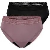 Schiesser Slip ' Care ' lila / zwart