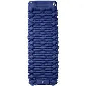 vidaXL Kampeermatras met kussen zelfopblazend 1-persoons marineblauw