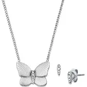 Fossil Sieraden set 'Sutton' zilver / transparant
