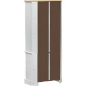 vidaXL Highboard Wit 74 x 38 x 170 cm Massief grenenhout