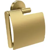 Saniclear London wc-rolhouder met klep geborsteld messing PVD