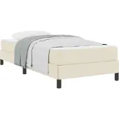 vidaXL Bedframe met matras Crème 90 x 190 cm Stof