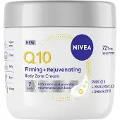 Nivea Q10 Firming + Rejuvenating Body Zone Cream, Crème, Vrouwen, Anti-rimpel, Verstevigen, Verjongend, Smoothing, Universele huid, 400 ml, Pot
