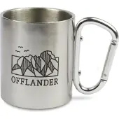Offlander RVS Kampeerbeker met Karabijnhaak - 220ml