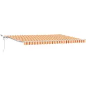 vidaXL Uitschuifbare luifel Geel en Oranje 500 × 300 cm Polyester