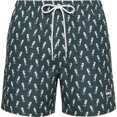 Urban Classics Zwemshorts donkergroen / wit