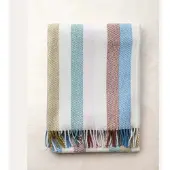 Tbco Kniedeken Gestreept Regenboog - Gerecycled Wol - 72x190 - TBCo Scotland