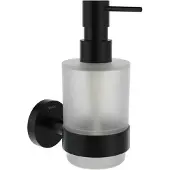 Ravak Kona - Zeepdispenser met houder, glas/mat zwart X07P1310