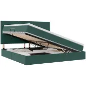 vidaXL Opslag bed met matras Donkergroen 200 x 200 cm Fluweel
