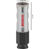 Bosch 2608901552 PRO Tile PC Plus Diamantgatzaag Voor Tegels - 19mm