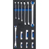 Bgs Accessoires voor gereedschapskoffers, Gereedschapsbak 1/3: flare moersleutel en speciale dopsleutel 10 mm (3/8") 13 stuks.