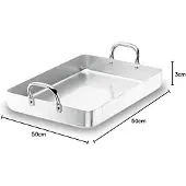 Lacor 20550F koekenpan met vast handvat, 50 cm