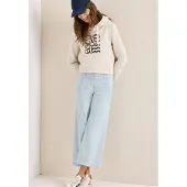 Cecil Dames 7/8 Broeken met wijde pijpen - Blauw - 32