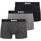 BOSS Boxershorts 'ONE' stone grey / zwart / wit