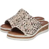 Rieker Leopard beige Slipper Synthetisch H-Leest Maat 39