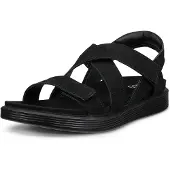 Ecco Soft Sandalen zwart Leer Maat 38