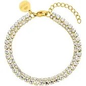 Purelei Armband 'Crystal Wave' zilver / parelwit