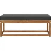 vidaXL Buiten Stoolbench Massief Acacia Hout Natuurlijk en Antraciet