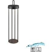 JUST LIGHT . LED tafellamp Anselm zwart 50 cm ijzer Anselm, dimbaar, zwart, Woon-/ Eetkamer, metaal, Modern
