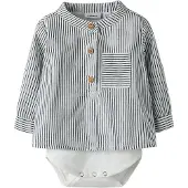 Name it Rompertje/body 'NBMFar' zwart / wit