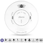 Alecto SDV10 Rookmelder - 230V Brandmelder op netstroom - Met Back-up Batterij - Wit