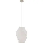 LUCANDE Hanglamp Tovina, dimbaar, wit / opaal, Woon-/ Eetkamer, Textiel / Stof / Zijde, Scandinavisch, Hanglamp