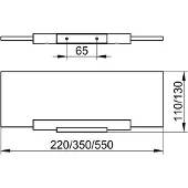 Keuco KE Cristallinglaspl. Plan 14910 - unten mattiert,ohne Grünk.350x120mm, 14910005300
