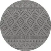 Tapis.nl Binnen- en buitenkleed Verona antraciet 80 cm rond