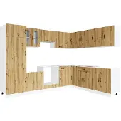 vidaXL 14-delige Keukenkastenset Kalmar bewerkt hout artisanaal eiken