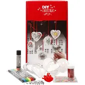 Creativ Company kerstornamenten, glitterklei-set voor kinderen, meerkleurig, 1 stuk