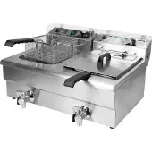 YATO Professionele Professionele Dubbele Elektrische Friteuse 2 × 12 liter (400 Volt)