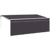 vidaXL Uitschuifbare luifel Antraciet 350 x 200 cm