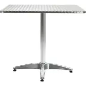 Syfax Tuintafel 80x80x70 cm aluminium zilverkleurig