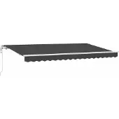 vidaXL Uitschuifbare luifel Antraciet 400 x 200 cm Stof
