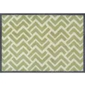 Turtle Mat Turtle Wasbare Deurmat - Herringbone Green - 60 x 85cm