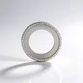 Cavill - Zilveren Hanger - 925 Sterling Zilver met Platina Coating - 54 Cambodjaanse Zirkonen 0,875 ct - Ronde Luxe Minimalistisch Sieraad